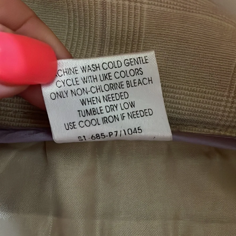 Cass women’s luxury rayon poly stretch cream muted plaid slacks trousers zip 12